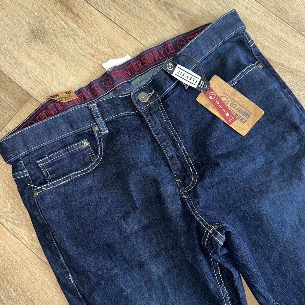 Frontier Supply Co. Slim Fit Denim Blue Jeans Men's 36x32" Comfort Stretch NWT - Picture 2 of 9